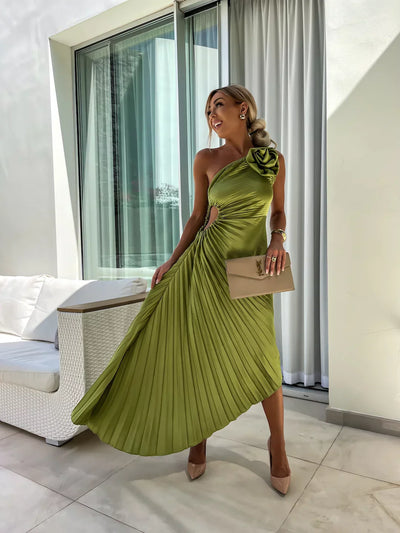 Lizbeth™ | Robe à Épaule Fleurie