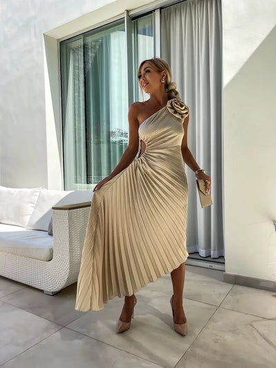 Lizbeth™ | Robe à Épaule Fleurie